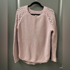 Light Purple Loft Sweater with Sleeve Detail